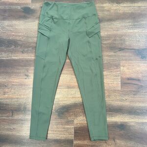 CALIA by Carrie Underwood  Size Large Stay Powerful Green Cargo Pockets Leggings